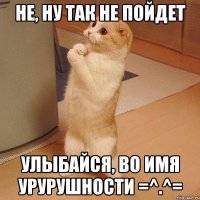 Не, ну так не пойдет Улыбайся, во имя урурушности =^.^=