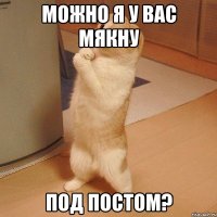 Можно я у вас мякну под постом?