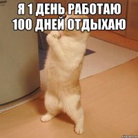 я 1 день работаю 100 дней отдыхаю 