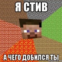 я стив А ЧЕГО ДОБИЛСЯ ТЫ