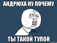 Андрюха ну почему ты такой тупой