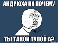 Андрюха ну почему ты такой тупой а?