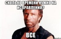 Сколько времени нужно на исправления? Все