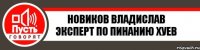 Новиков Владислав Эксперт по пинанию хуев