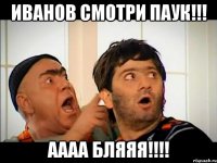 иванов смотри паук!!! аааа бляяя!!!!