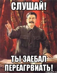 слушай! ты заебал переагрвиать!