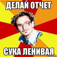 Делай отчет Сука ленивая