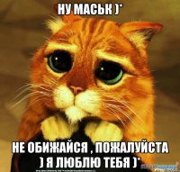 ну маськ )* не обижайся , пожалуйста ) я люблю тебя )*