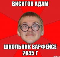 Виситов адам Школьник варфейсе 2045 г