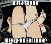 А ты точно Шендрик Евгений?