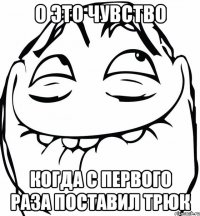 О это чувство Когда с первого раза поставил трюк