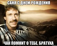 Саня С Днем рождения Чак помнит о тебе, братуха