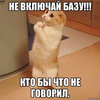 Не включай БАЗУ!!! КТО бы что не говорил.