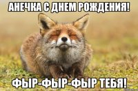 Анечка с днем рождения! Фыр-фыр-фыр тебя!