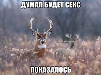 ДУМАЛ БУДЕТ СЕКС ПОКАЗАЛОСЬ