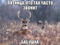 Пятница, кто так часто звонит Бабушка