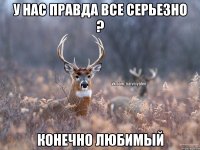 У нас правда все серьезно ? Конечно любимый