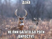 ДЕНЯ НЕ ПИЙ БАГАТО БО РОГИ ВИРОСТУТ