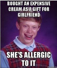 Bought an expensive cream as a gift for girlfriend She's allergic to it