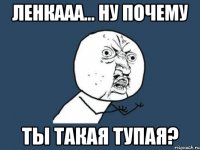 Ленкааа... Ну почему Ты такая тупая?