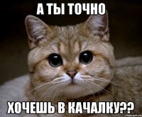 а ты точно хочешь в качалку??