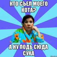 Кто съел моего кота? А ну подь сюда сука