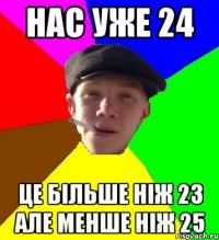 НАС УЖЕ 24 ЦЕ БІЛЬШЕ НІЖ 23 АЛЕ МЕНШЕ НІЖ 25