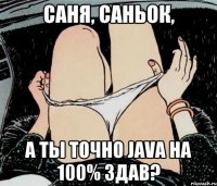 Саня, Саньок, а ты точно Java на 100% здав?