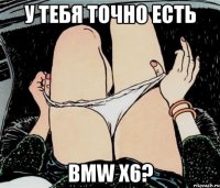 У тебя точно есть BMW X6?