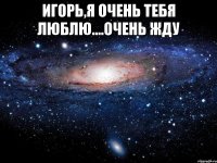 Игорь,я очень тебя люблю....очень жду 