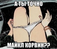 А ты точно Майкл Корвин??