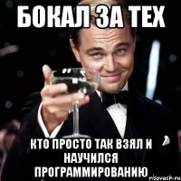 бокал за тех кто просто так взял и научился программированию