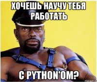 Хочешь научу тебя работать с python'ом?