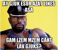 AY GJUK ESOR AZAT LINES ASA GAM LZEM MZEM CAKT LAV GJUKS?