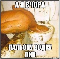 а я вчора пальону водку пив