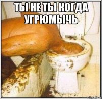 ты не ты когда угрюмычь 