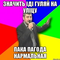 ЗНАЧИТЬ ІДІ ГУЛЯЙ НА УЛІЦУ ПАКА ПАГОДА НАРМАЛЬНАЯ