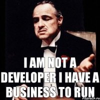 I am not a developer I have a business to run