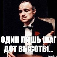 Один лишь шаг дот высоты...