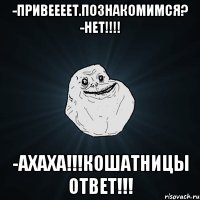 -Привеееет.Познакомимся? -НЕТ!!!! -АХАХА!!!Кошатницы ответ!!!