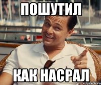 Пошутил как насрал