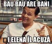 Bau bau are bani Și Elena îl acuză