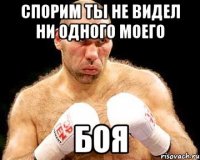 СПОРИМ ТЫ НЕ ВИДЕЛ НИ ОДНОГО МОЕГО БОЯ