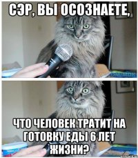 Сэр, Вы осознаете, Что человек тратит на готовку еды 6 лет жизни?