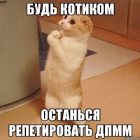 Будь котиком Останься репетировать ДПММ