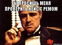 ты просишь меня проверить кейс с РЕМом 