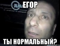 Егор ты нормальный?