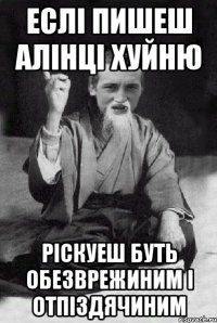 ЕСЛІ ПИШЕШ АЛІНЦІ ХУЙНЮ РІСКУЕШ БУТЬ ОБЕЗВРЕЖИНИМ І ОТПІЗДЯЧИНИМ