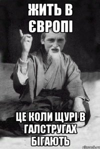 жить в європі це коли щурі в галстругах бігають