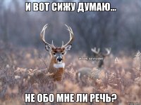 И вот сижу думаю... Не обо мне ли речь?